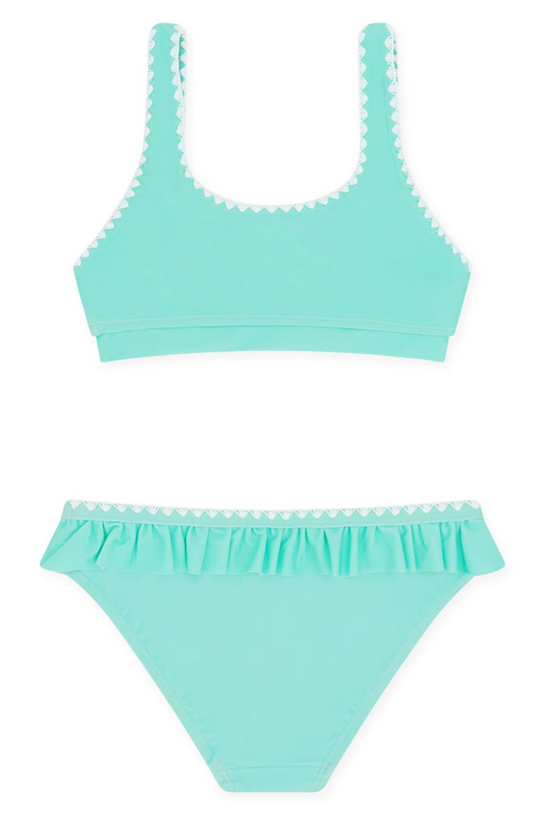 Kids' 4 The Thrill Of It Two-Piece Swimsuit, Alternate, color, AQUA CRYSTAL