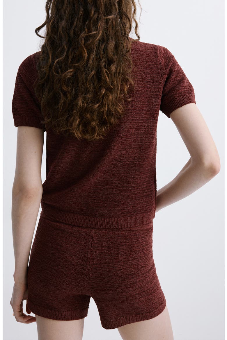 Short Sleeve Sweater, Alternate, color, BURNT ORANGE