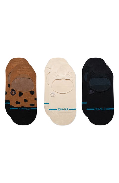 Leopard Assorted 3-Pack Cotton Blend No-Show Socks