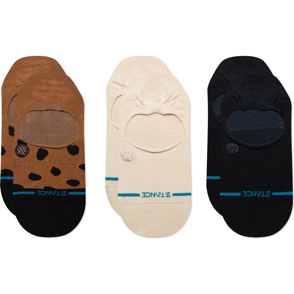 Stance Leopard Assorted 3-pack Cotton Blend No-show Socks In Multi