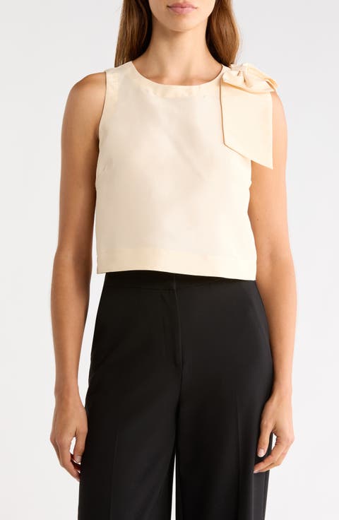 Hestia Caryn Bow Shoulder Sleeveless Top