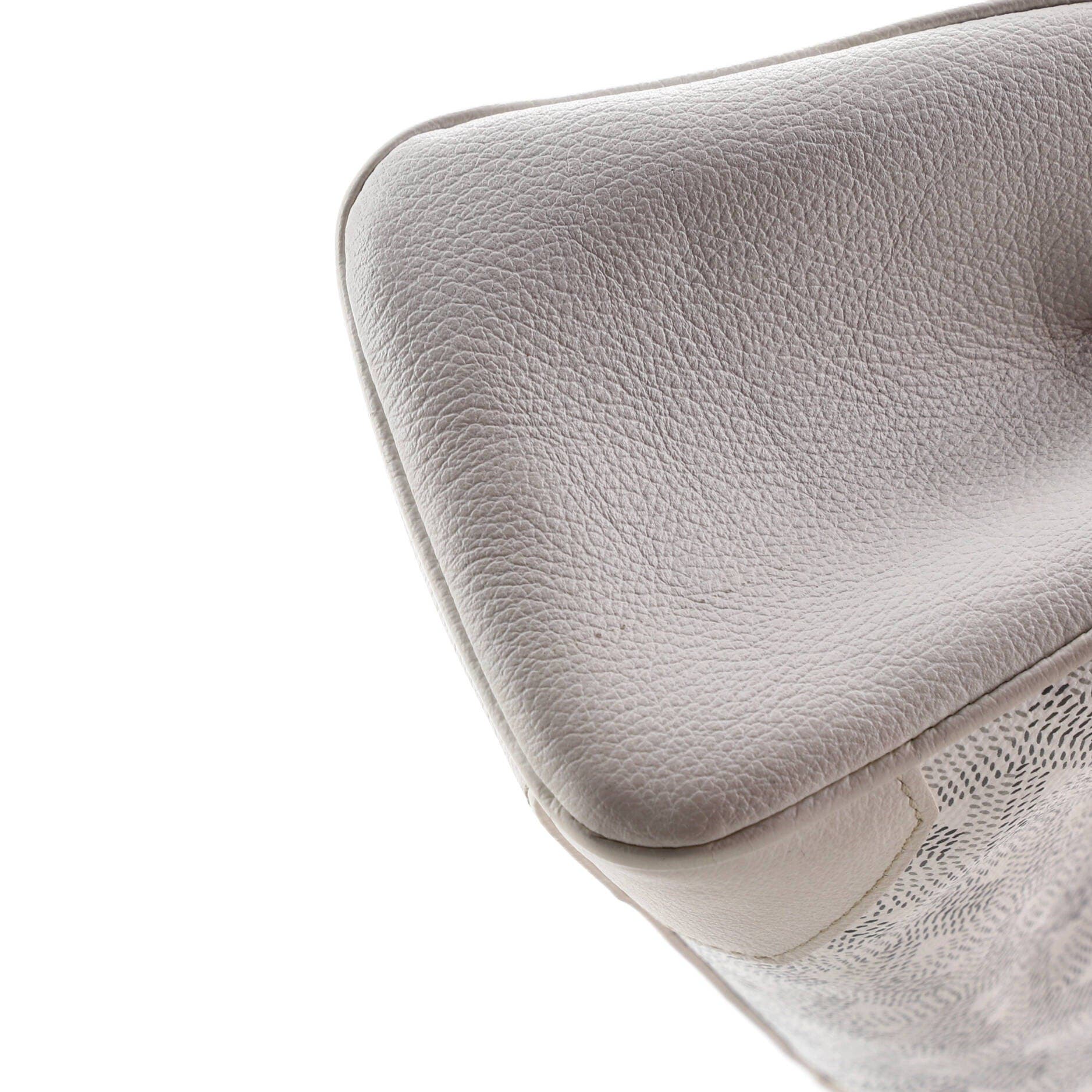 Pre-Owned Goyard Saigon Top Handle Bag Coated Canvas with Leather Mini, Alternate, color, White