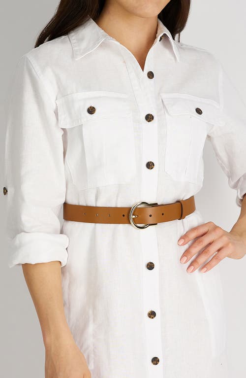 Cole Haan Women's Classic Hinged Buckle Belt In Tan