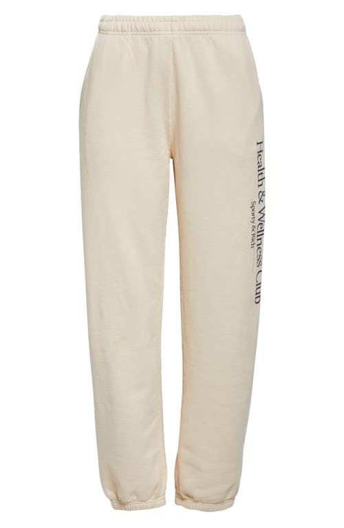 Sporty And Rich Sporty & Rich Health & Wellness Graphic Sweatpants In Light Beige