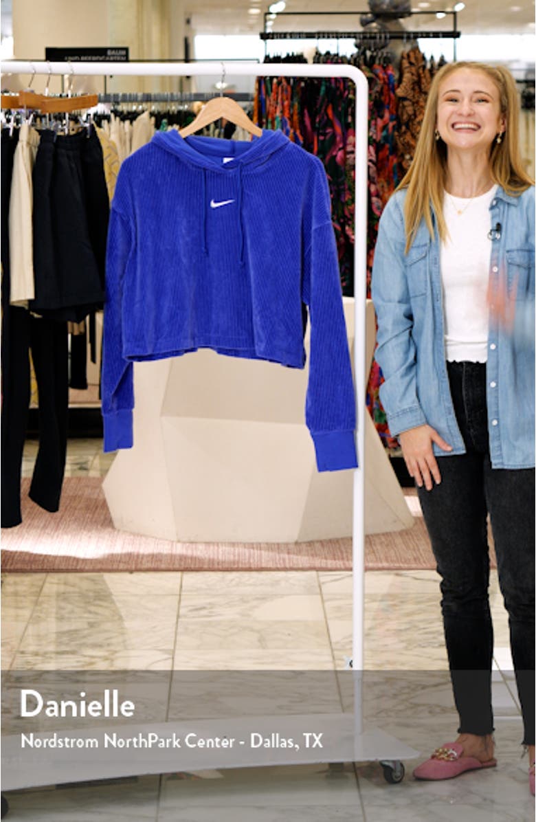 Rib Velour Crop Hoodie, sales video thumbnail