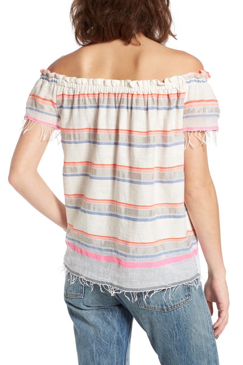 Hayat Off the Shoulder Top, Alternate, color, PEACH