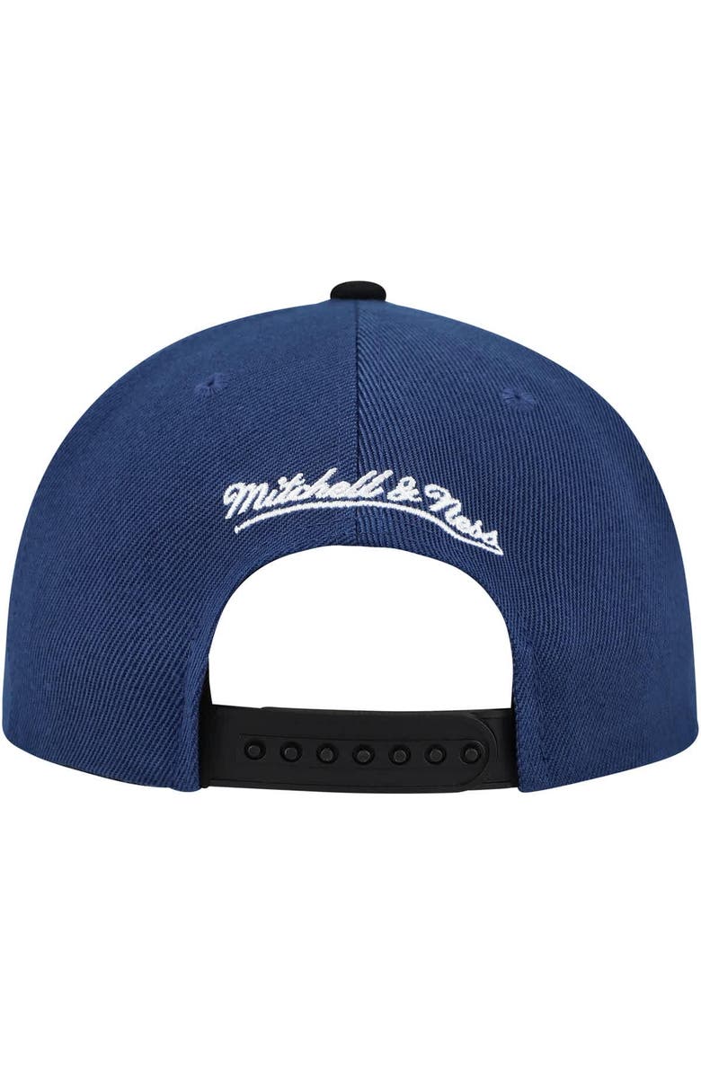 Mitchell & Ness Men's Mitchell & Ness Navy/Black Indiana Pacers Underarch Two-Tone Pro Crown Snapback Hat, Alternate, color, 