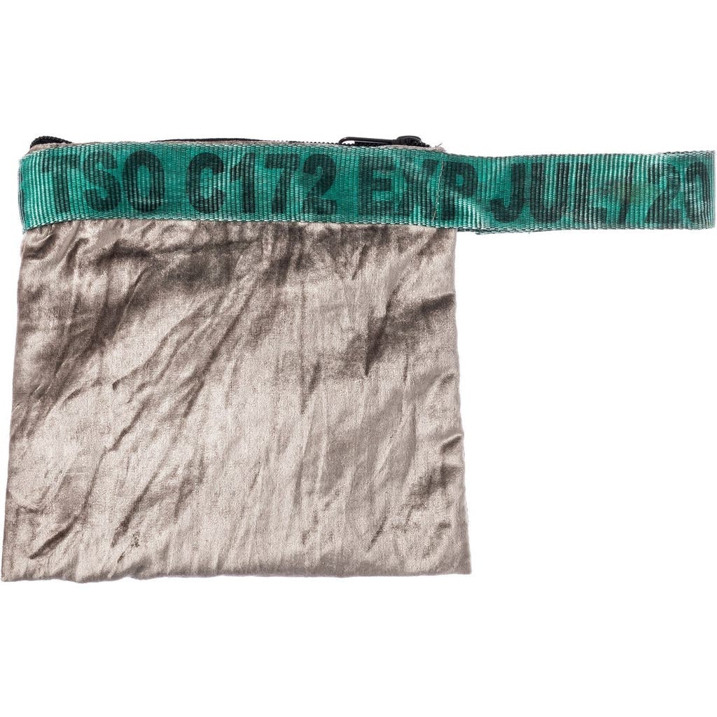 Puebco Vintage Sling Belt Pouch In Silver X Green