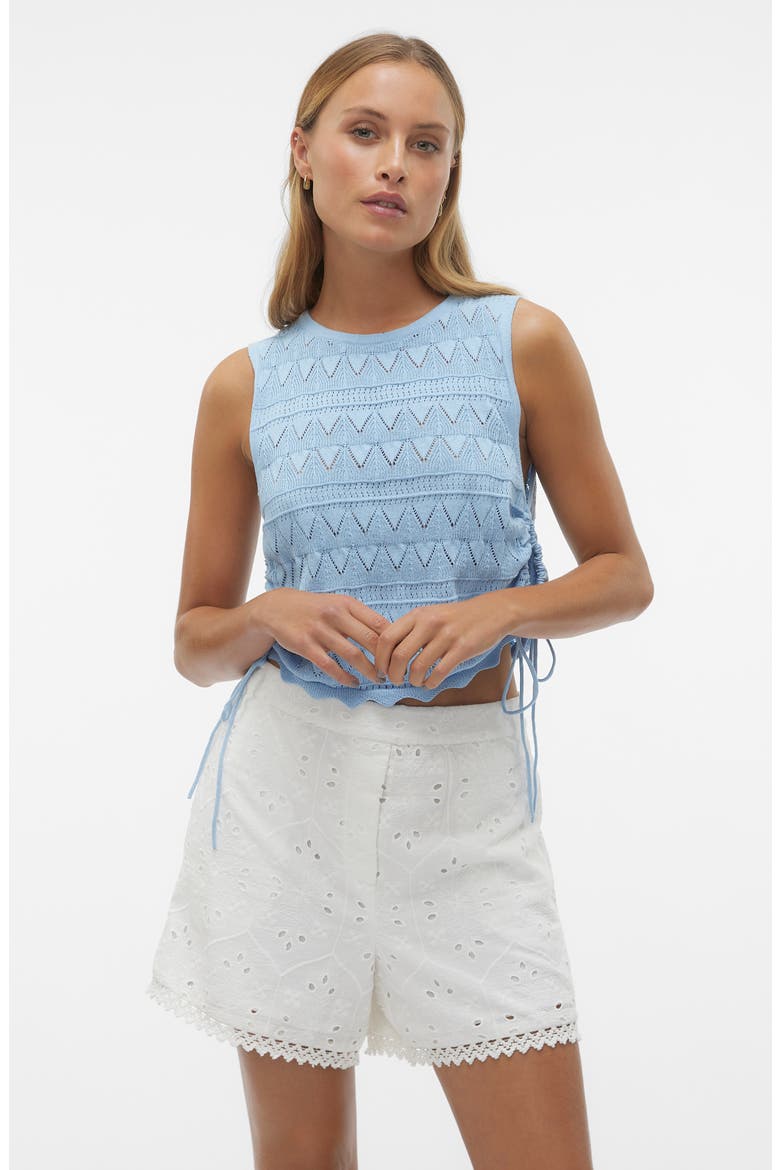 Bali Open Stitch Knit Cotton Tank, Alternate, color, DUTCH CANAL