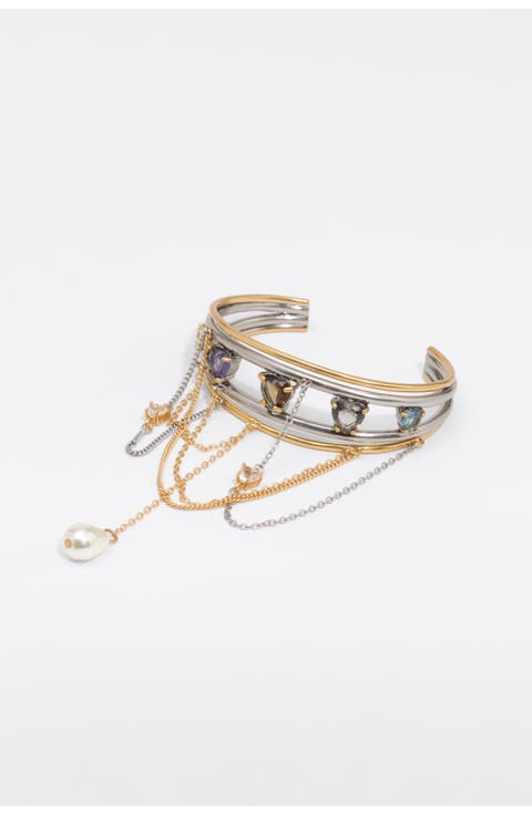 Heart Crystal Chain Bracelet