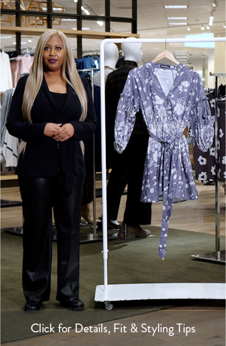 Sydney Floral Print Puff Sleeve Minidress, sales video thumbnail