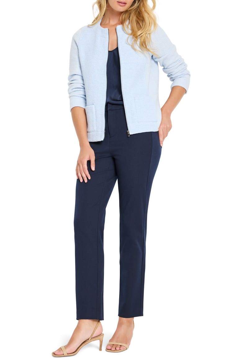 Woven & Knit Zip Jacket, Alternate, color, BLUE MIX