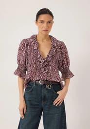 Hush Mirae Ruffle Short Sleeve Blouse