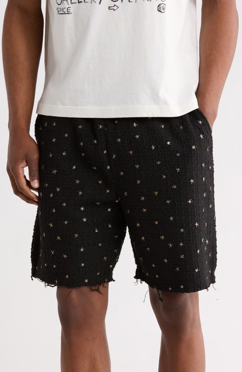 HONOR THE GIFT Beaded Shorts, Main, color, Black