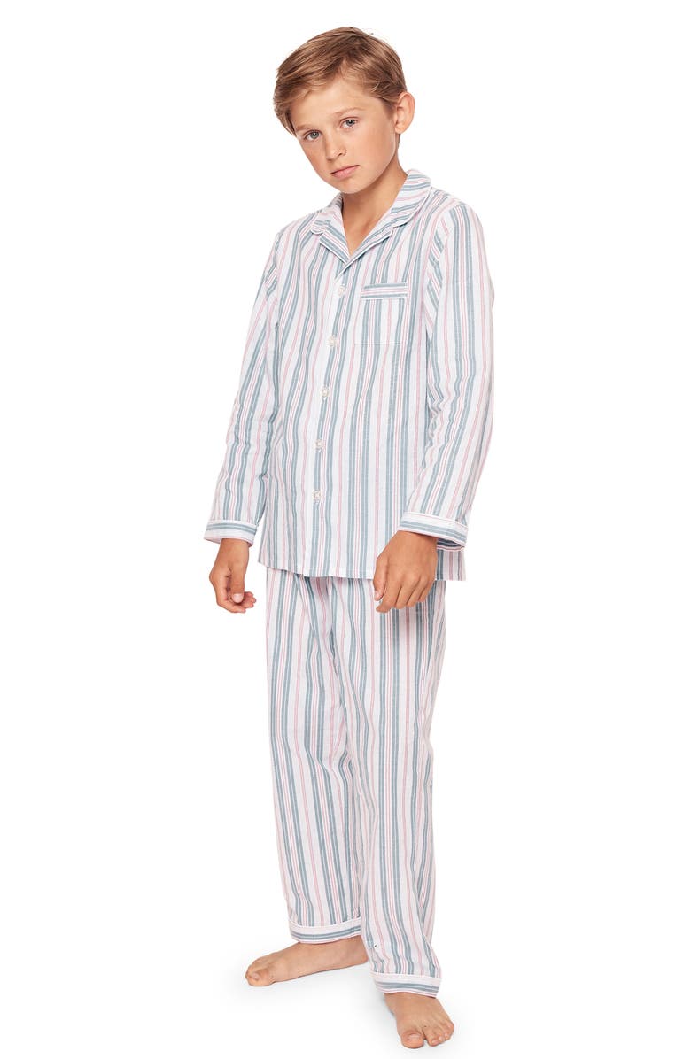 Petite Plume Kids' Stripe Two-Piece Pajamas, Alternate, color, 