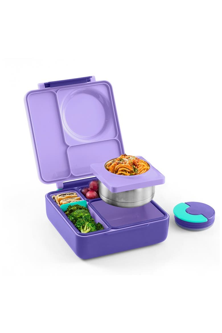 OmieBox Bento Lunch Box for Kids, Main, color, Purple Plum