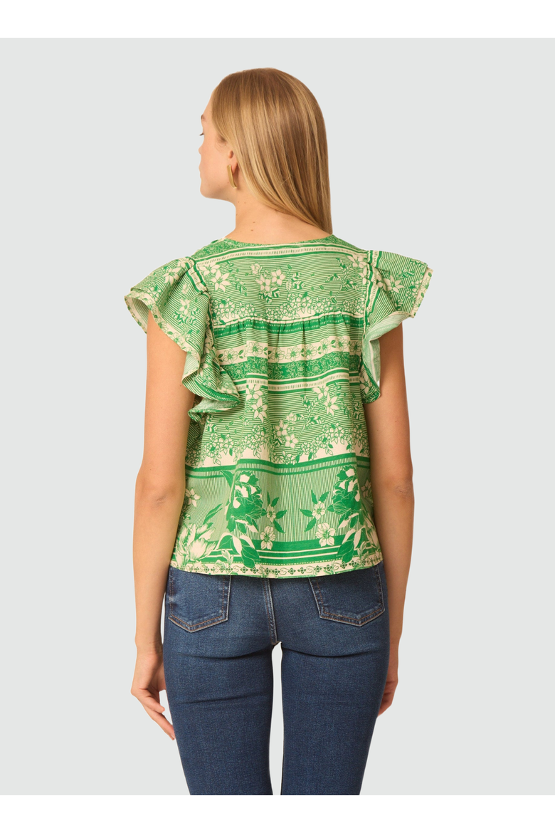 Orla Blouse, Alternate, color, Floating green floral