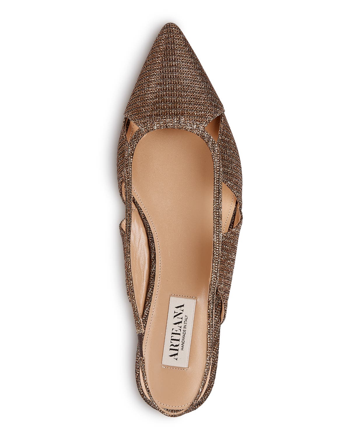 Savona Flat Ballerina Glitter, Alternate, color, Camel