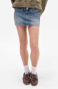 BDG Urban Outfitters Striped Denim Miniskirt