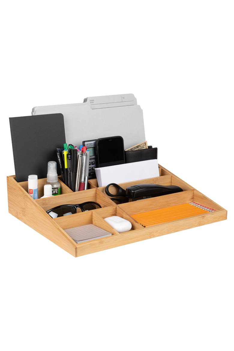 Theodore Desktop Organizer, Alternate, color, Beige