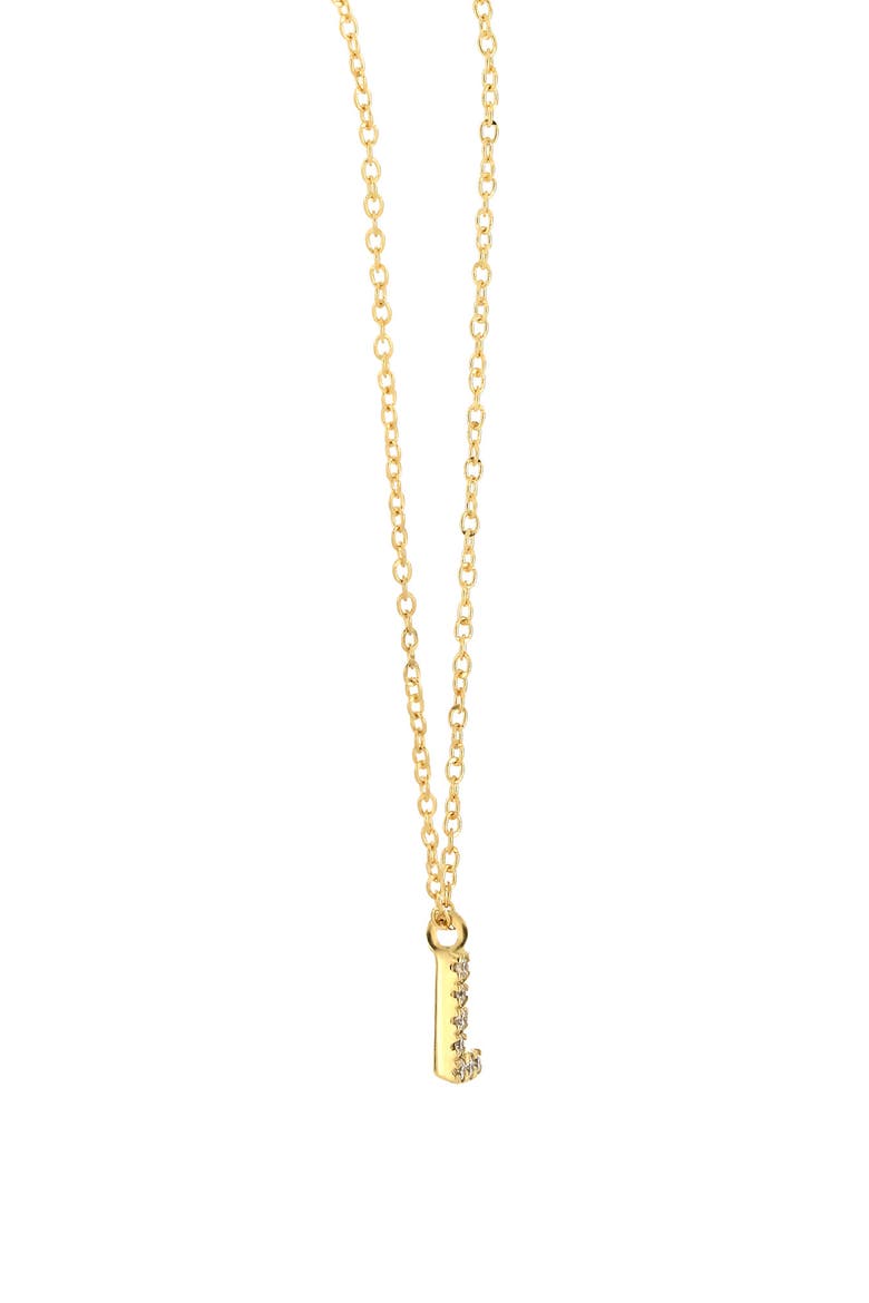 Icon Pavé Diamond Initial Pendant Necklace, Alternate, color, YELLOW