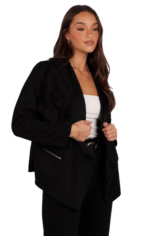 Petal And Pup Petal & Pup Lopez Faux Shearling Jacket In Black