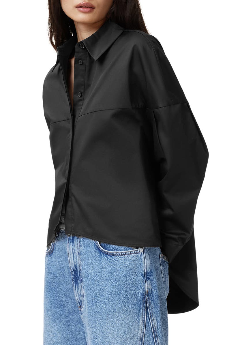 AllSaints Toria Cotton Button-Up Shirt, Alternate, color, 