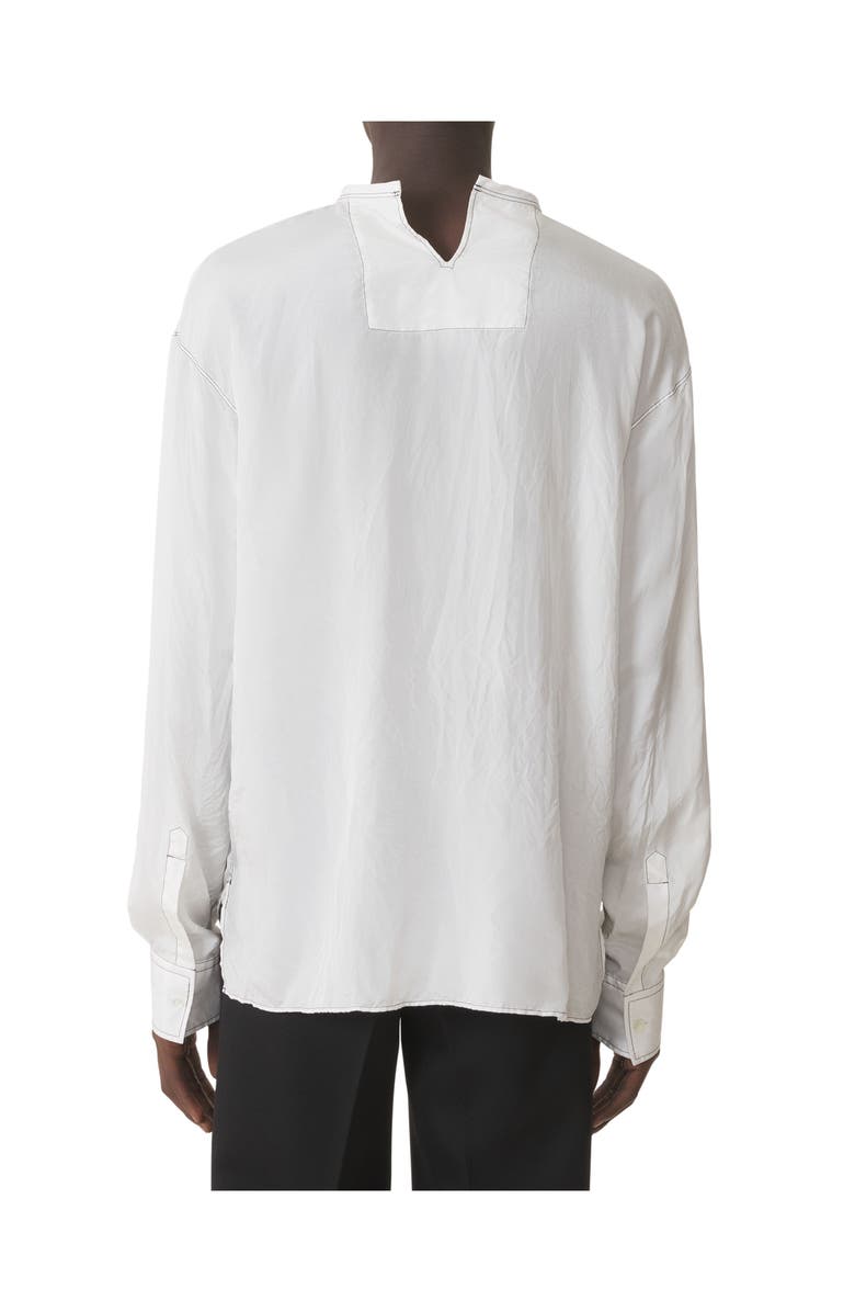 Lanvin Pleated Silk Top, Alternate, color, Ecru