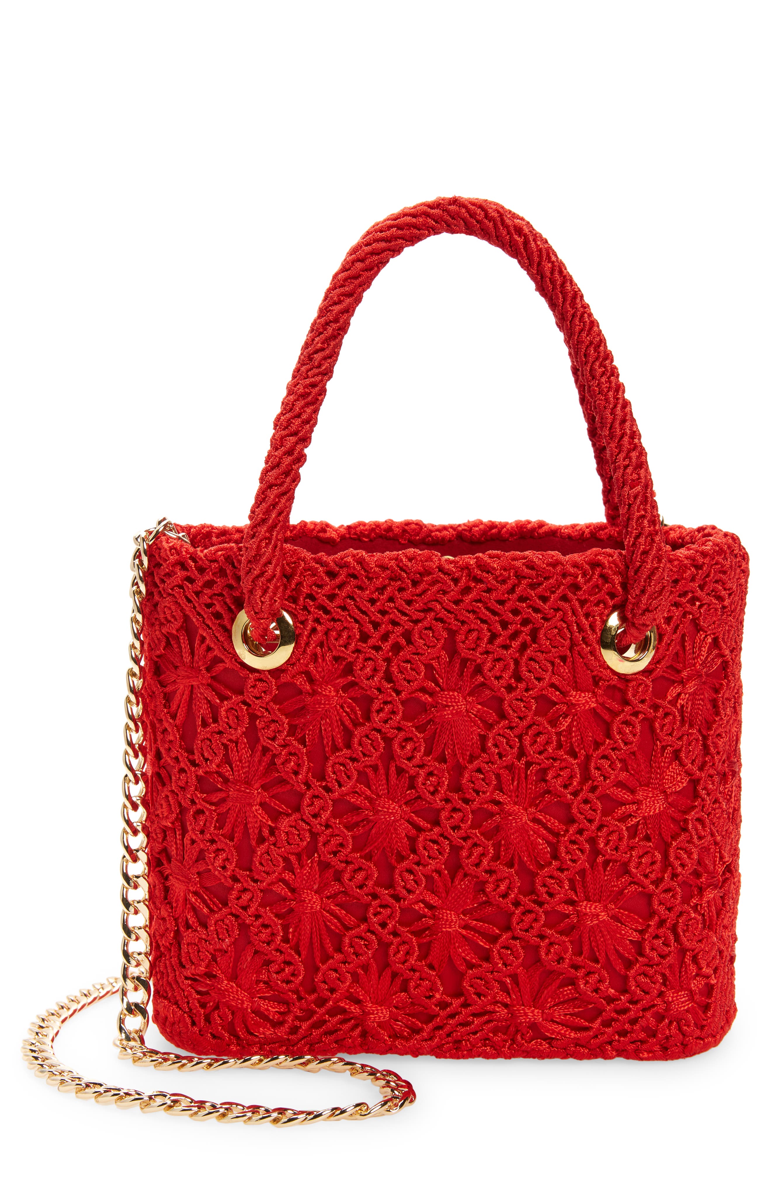 Capaes Mini Shoulder Bag, Main, color, NEW RED
