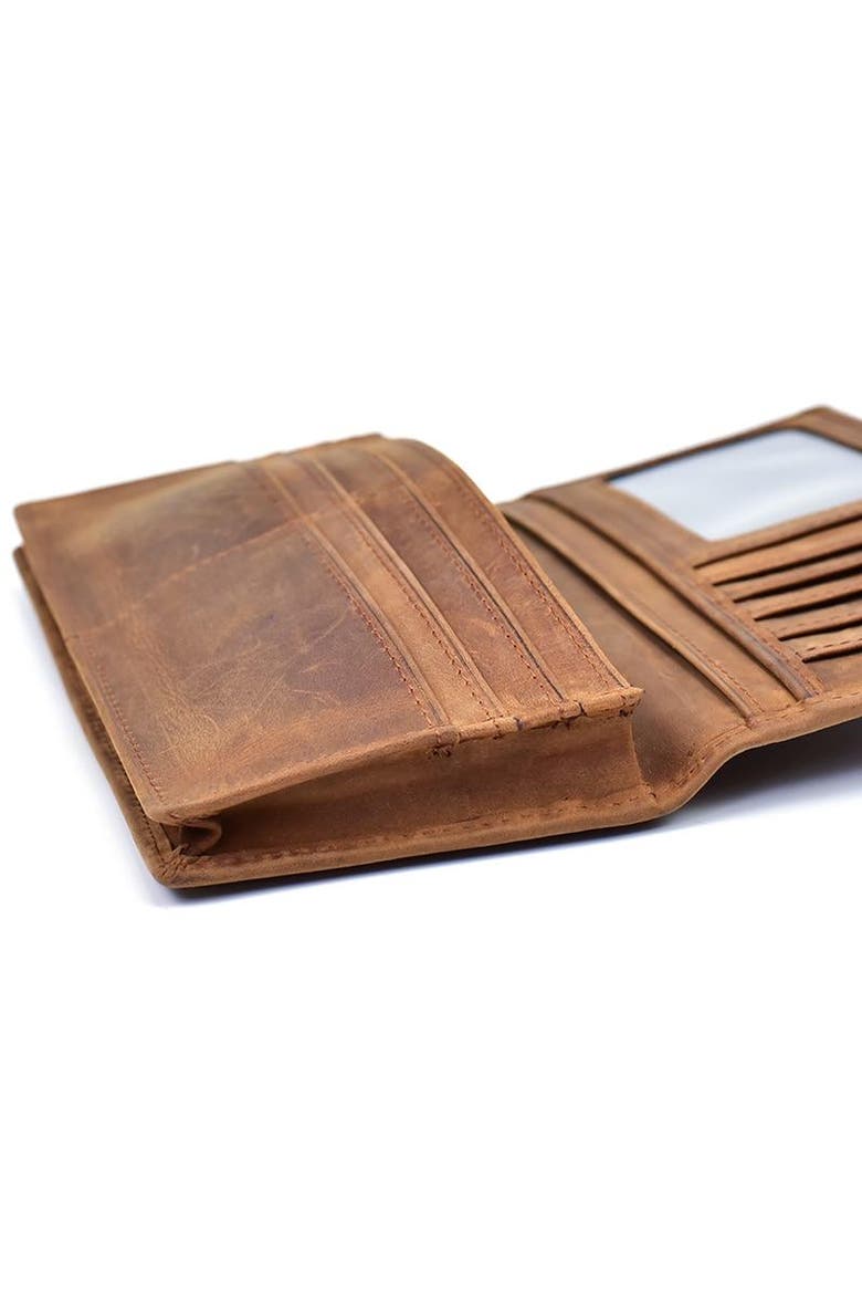 The Pathfinder Bifold Wallet | Genuine Leather Pocket Book, Alternate, color, Brown