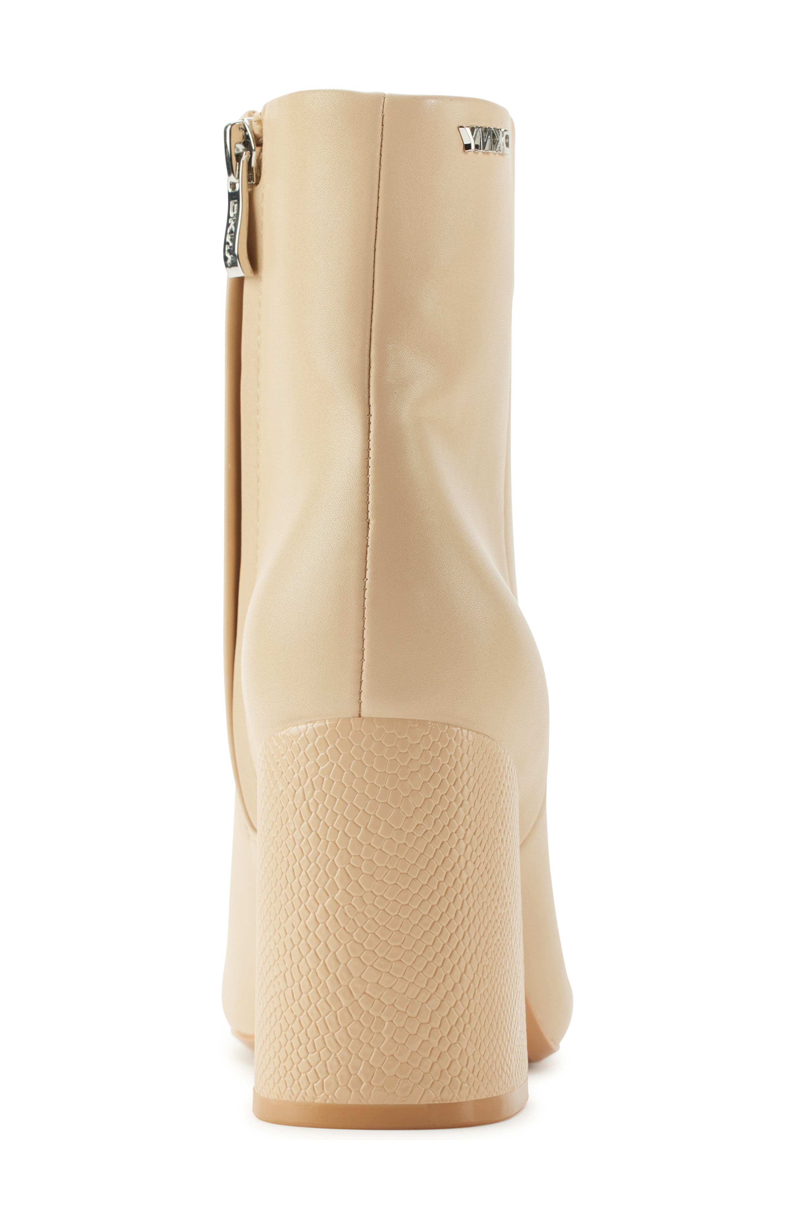 DKNY Steph Square Toe Bootie, Alternate, color, Beige