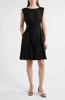Vince Camuto Sleeveless Crepe Fit & Flare Dress
