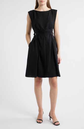 Vince Camuto Sleeveless Crepe Fit & Flare Dress