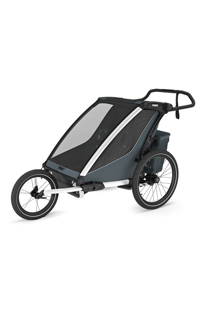 Chariot Cross 2 Multisport Double Cycle Trailer/Stroller, Main, color, DARK SLATE