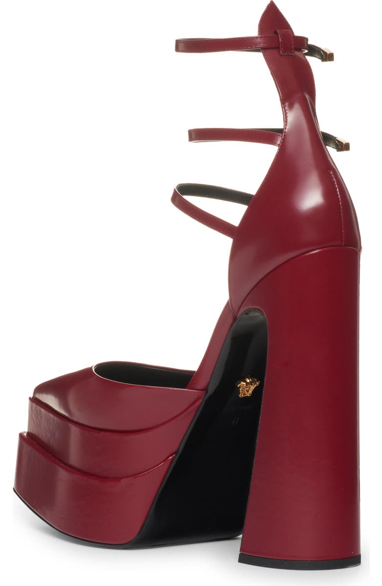 Versace Triple Strap Platform Pump, Alternate, color,