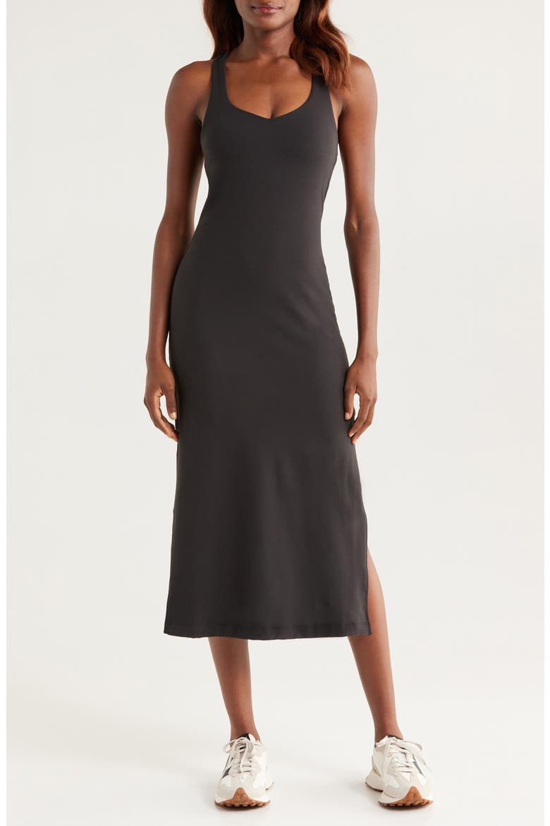 racerback tank dress midi The Sculpt Racerback Tank Midi Dress In Cherry