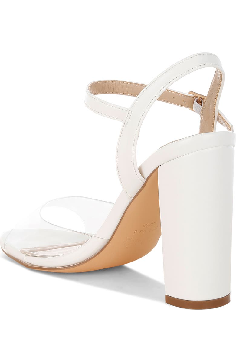 LONDON RAG Perta Block Heel Ankle Strap Sandal, Alternate, color, White