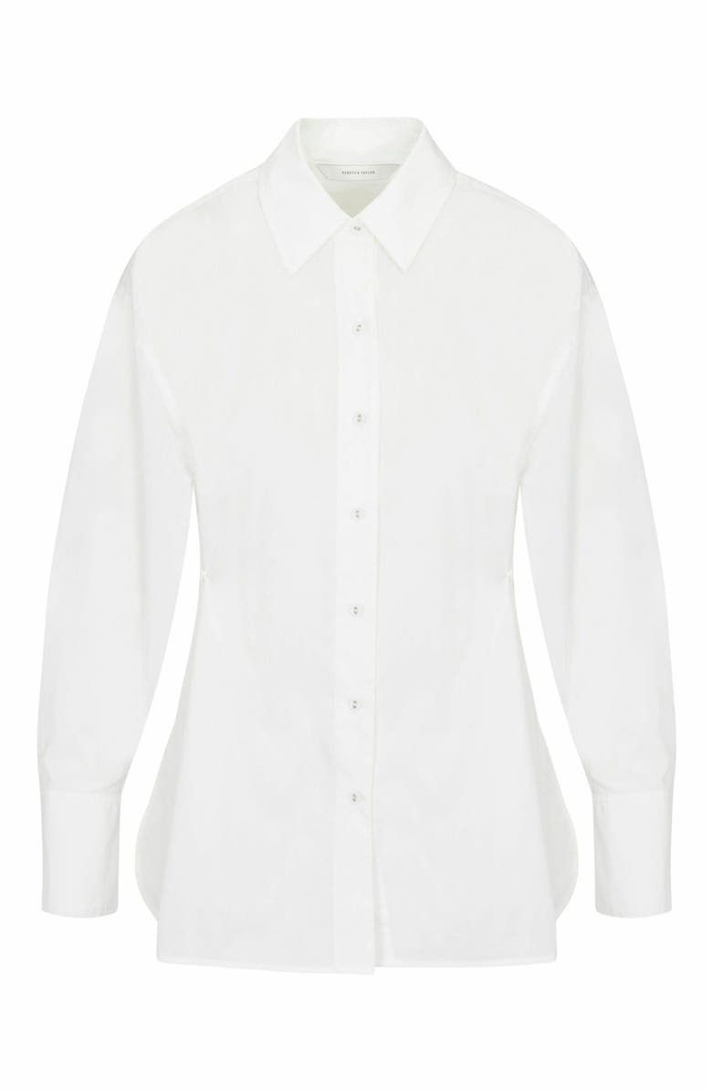 Rebecca Taylor Yara Poplin Shirt, Alternate, color, Milk