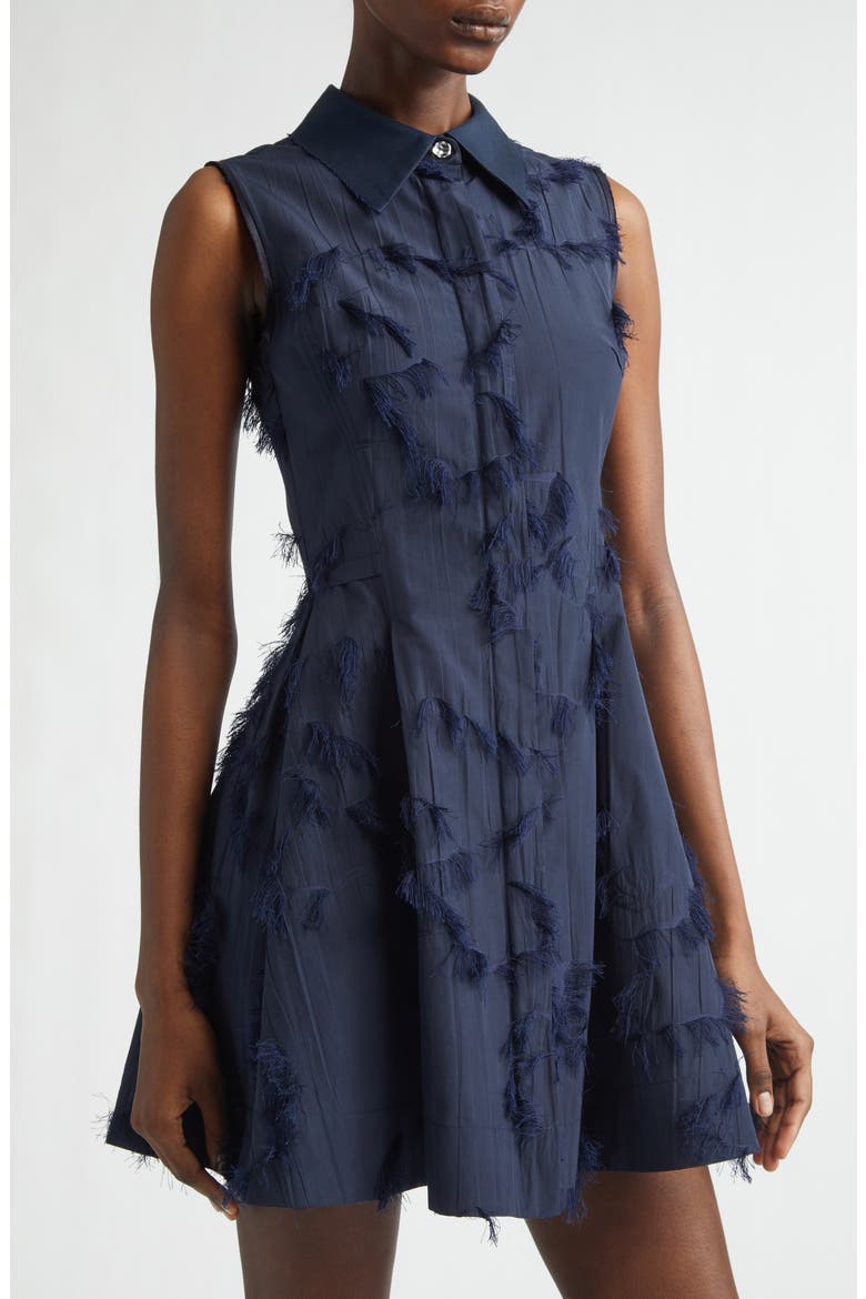 Sleeveless Fil Coupé Minidress, Alternate, color, ULTRA NAVY