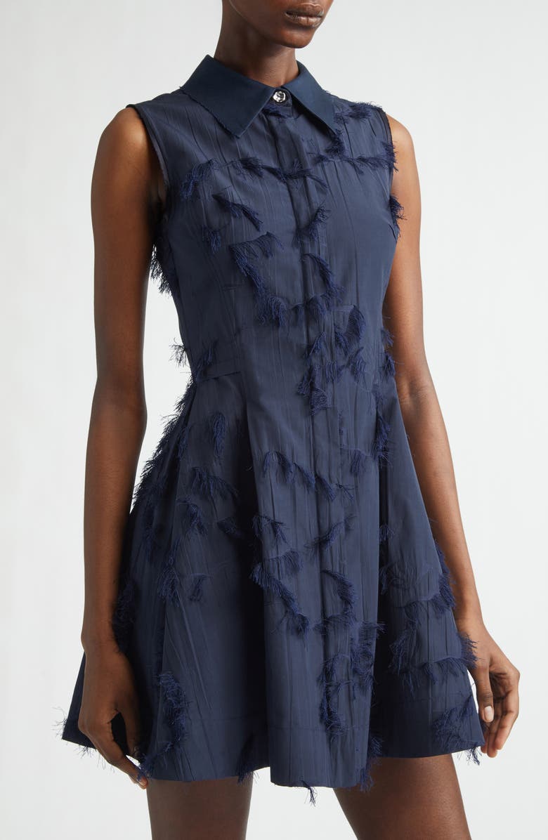 Jason Wu Collection Sleeveless Fil Coupé Minidress, Alternate, color, Ultra Navy