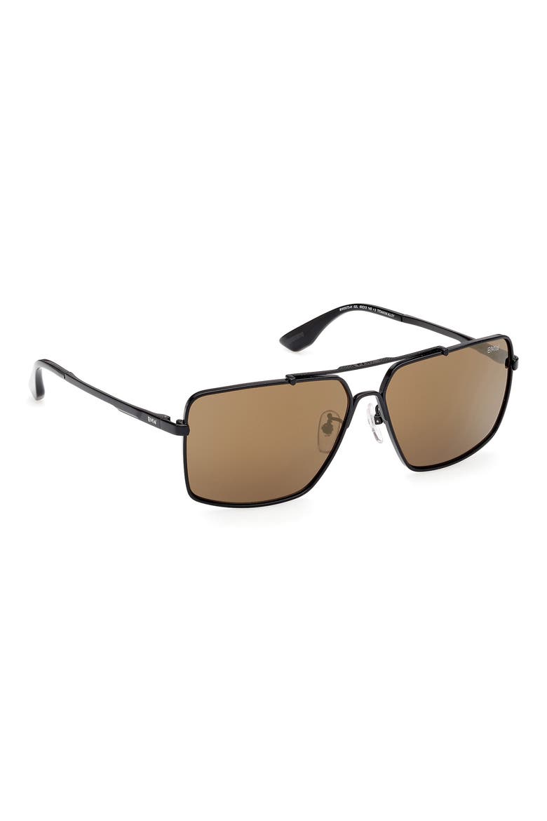 60mm Sunglasses, Alternate, color, MATTE BLACK / ROVIEX MIRROR