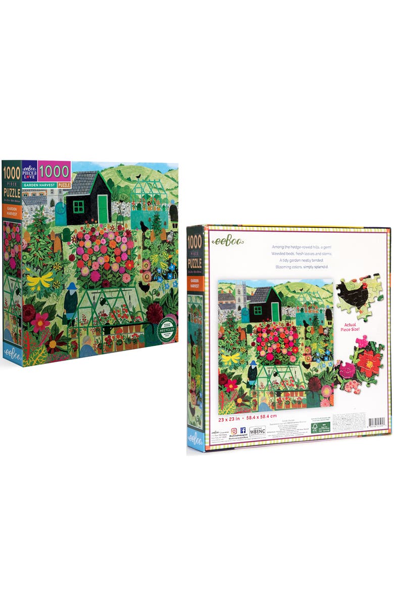 ZZDNU eeBoo Piece & Love eeBoo Piece & Love Garden Harvest Square Puzzle 1000 Pieces, Alternate, color,