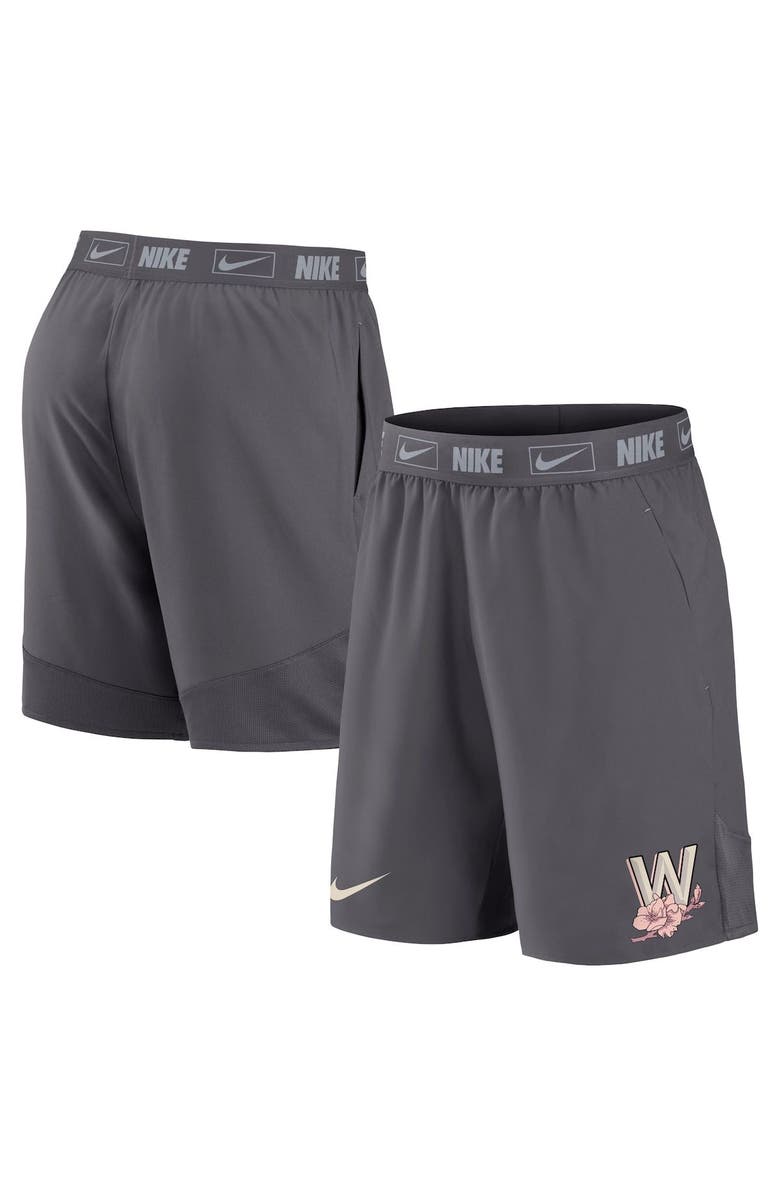 Nike Men's Nike  Charcoal Washington Nationals City Connect Performance Shorts, Main, color, 