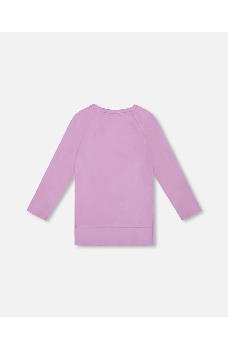 Deux par Deux Super Soft Brushed Jersey Tunic with Llama, Alternate, color, Purple