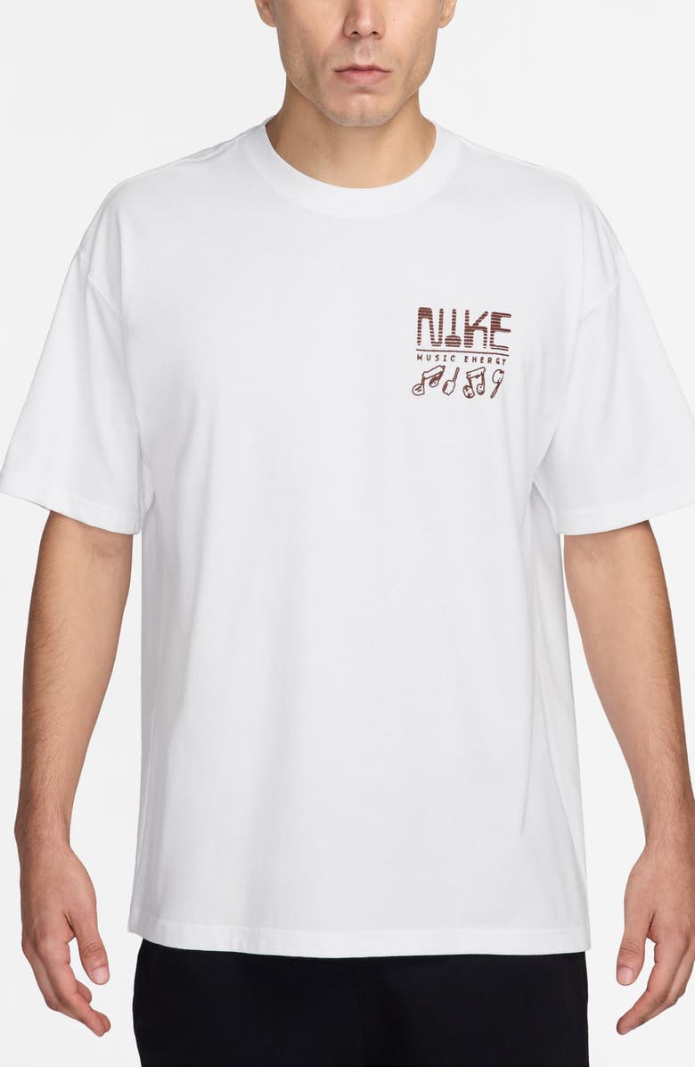 Nike Sportswear Swoosh Sound Graphic T-Shirt, Main, color, White
