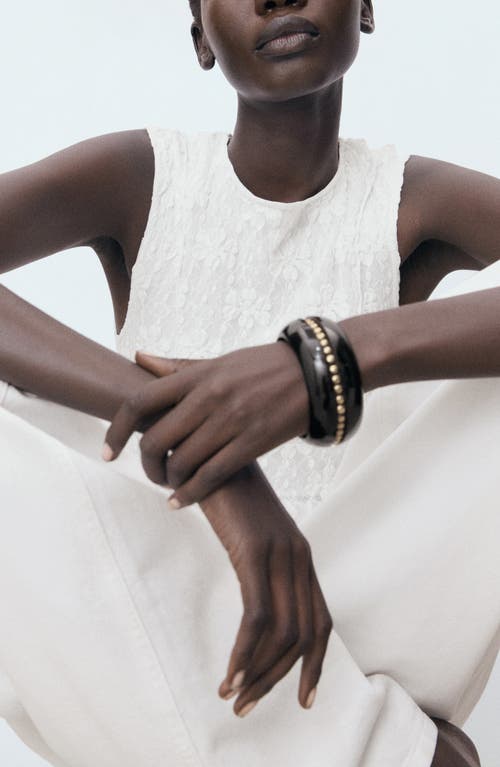 Mango Lace Sleeveless Top In White