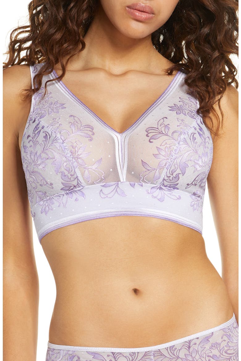 Net Effect Bralette, Main, color, PURPLE HEATHER MULTI