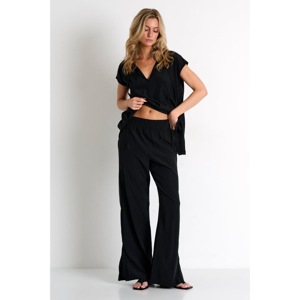 Shan Straight-leg Silk Pants In Black