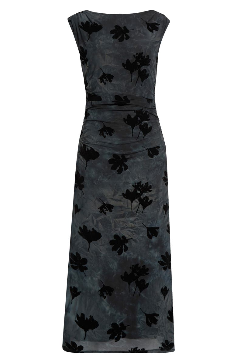 ASTR the Label Tionne Burnout Midi Dress, Alternate, color, Teal Black