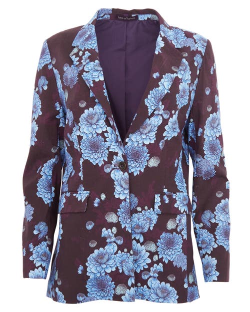 Lords Of Harlech Jane Stretch Tencel Tailored Blazer Montgat Paisley In Multi